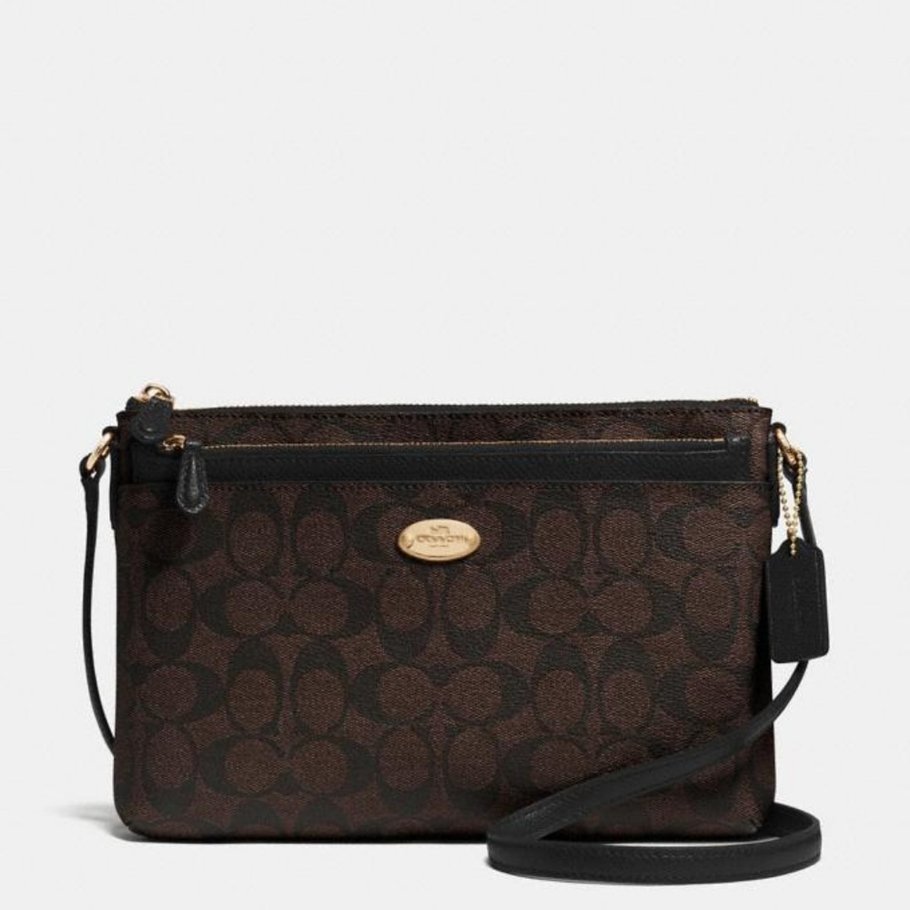 Coach East/West Crossbody in Signature Canvass